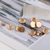 50 Sets 6.5mm Brass Flat Head Studs Screws Nail Rivets