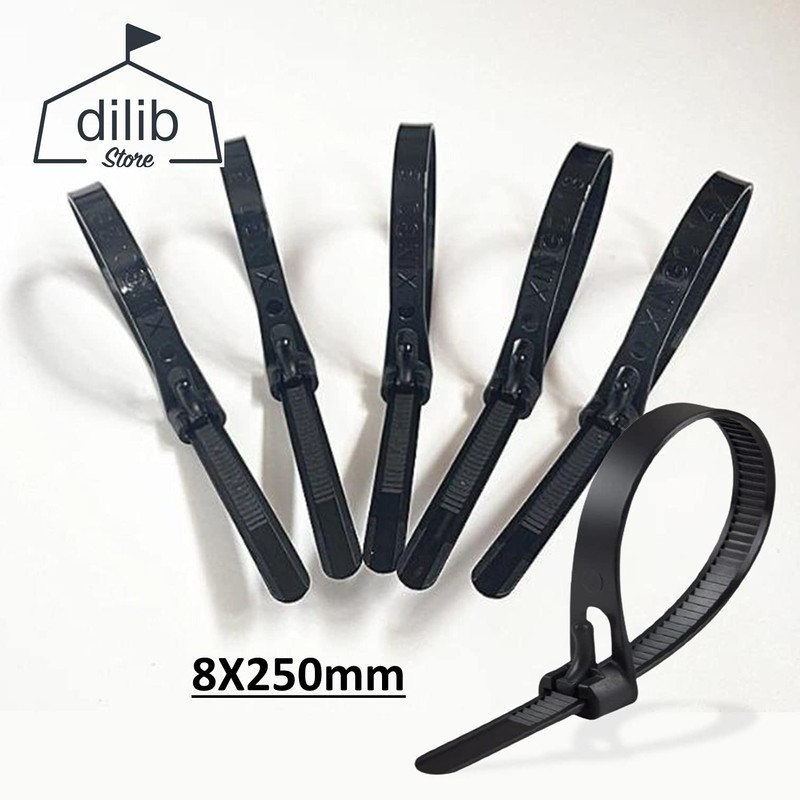 dilib Reusable Cable Ties Unlock Repeat Type Reusable DYI Nylon