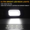 4Pods Metal Bright Pure White LED Rock Lights Kit,Per pod