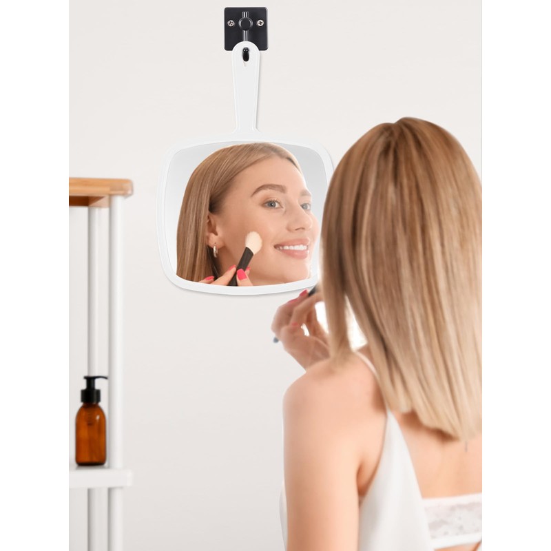 BEFUI Extra Large Handheld Mirror，Hand Salon Mirror with Handle for