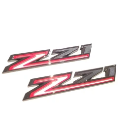 OEM 2pcs 2019-2023 Chevy Silverado Z71 Emblem OEM Fender Gloss Black Red 84632695