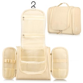 Boic Hanging Toiletry Bag for Women, Men, Toiletry Bag, Hanging Wash Bag, Women's Travel Toiletry Bag, White, White