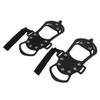 1pair Ice Cleats 10 Teeth Rubber Stainless Steel Foldable Anti