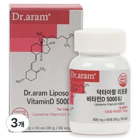 Dr. Aram liposome vitamin D 5000 IU, 60 tablets, 3 units / 닥터아람 리포좀 비타민D 5000 IU, 60정, 3개
