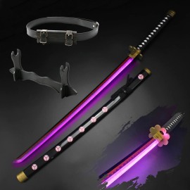104cm / 41" Zoro Demon Slayer Katana Yamoto Light up Sword Anime Cosplay Weapons PropsColor: 13