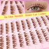 Selbstklebende Wimpern Cluster vorgeklebte Wimpernbüschel 80 Stück Brown Flauschiges C