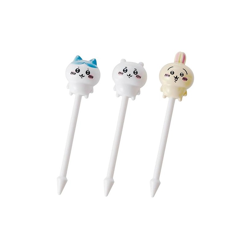 BANDAI Chiikawa Happy Picks, 6 pieces (2 each of 3