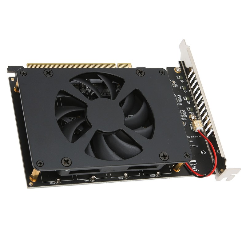 M.2 PCIE Adapter PCIe 4.0 X16 to 4 Port M.2