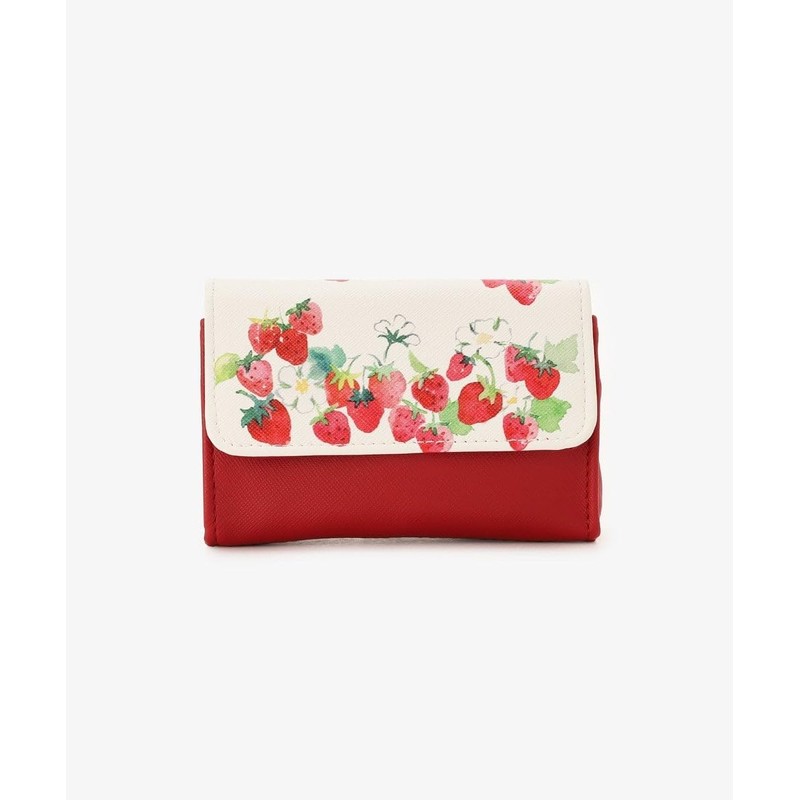 AfternoonTea LIVING Pouch, JJ77 Strawberry Lip Pouch, White