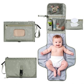 Portable Baby Diaper Changing Pad with Wipe Dispenser and Waste Bag Dispenser Detachable Diaper Changing Travel Bag with Waterproof Changing Mat Well Organized for Changing Kits