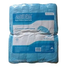 Ambiderm Cubrezapatos Desechable Antiderrapante Ambiderm 100 Pzas