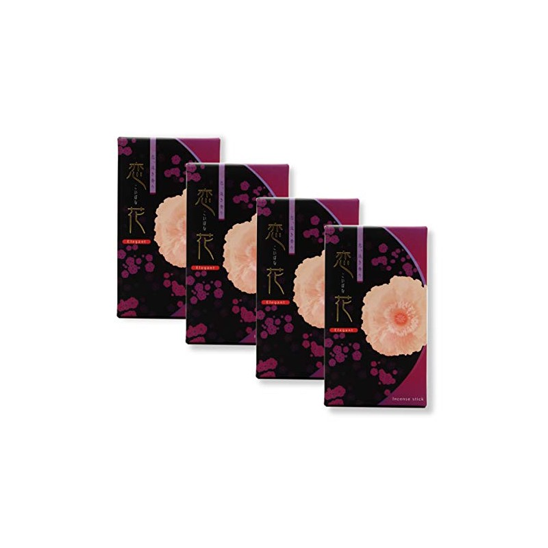 Koihana Elegant Floral Scent, Set of 4, Smokeless Incense, Elegant