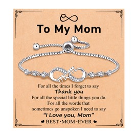 PINKDODO Gifts for Mom Gifts from Daughter Mom Bracelet Birthday Valentines Day Mothers Day Christmas Gifts for Mom Gift Idea