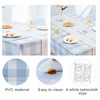 Andiker Rectangle Tablecloth, PEVA Checkered Waterproof Tablecloth with 4 Plastic