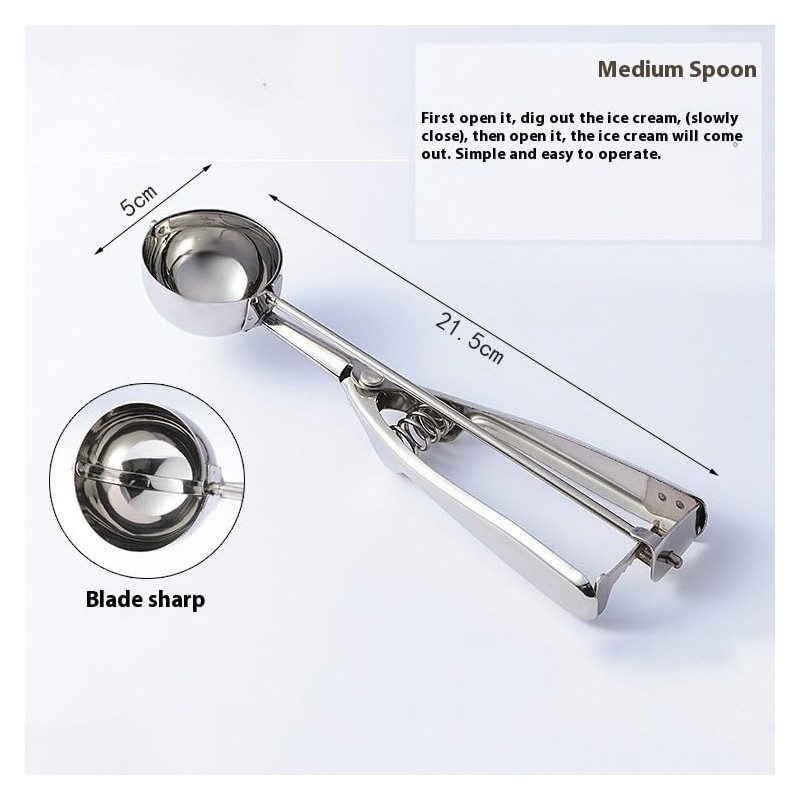 DeepCrush Ultimate Ice Cream Scoop, Heated Stainless Steel Head &