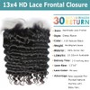 Nicewig HD Lace Frontal Closure Deep Wave Human Hair 13x4