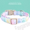 Faygarsle Pastel Butterfly Print Dog Collar, Adjustable with Quick-Release Buckle,