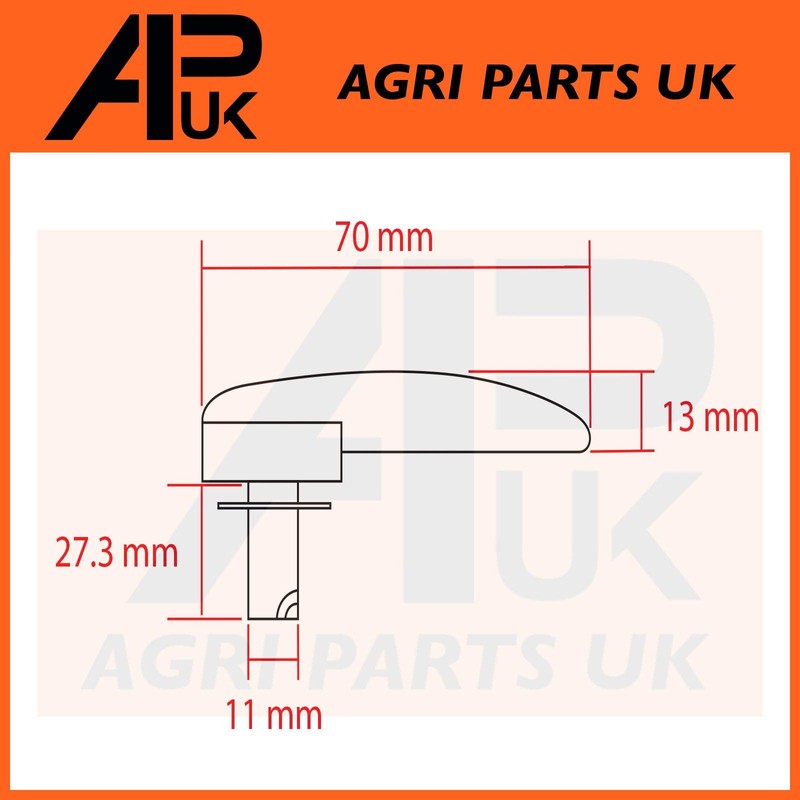 APUK Chrome Bonnet Fastener Latch Catch Handle Lever Replacement for