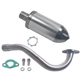 Exhaust Muffler Kit For Honda GX160 GX200 Go Kart Performance Parts Silver