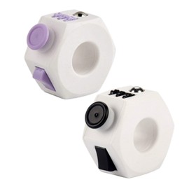 Leiasnow Stress Relief Goods, Killing Time, Frustration Relief, Fidget Ring, Stress Relief, Relaxing Goods (1 Purple and 1 Black)