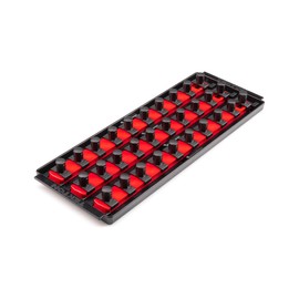 TEKTON 1/2 Inch Drive 3-Rail Socket Organizer Set, Red (30-Tool) | OST26130 | Made in USA