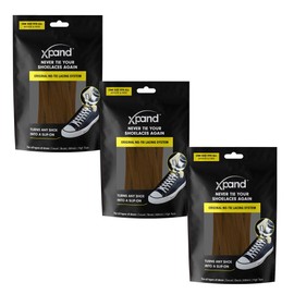 Xpand No Tie Shoelaces System with Elastic Laces - One Size Fits All Adult and Kids Shoes