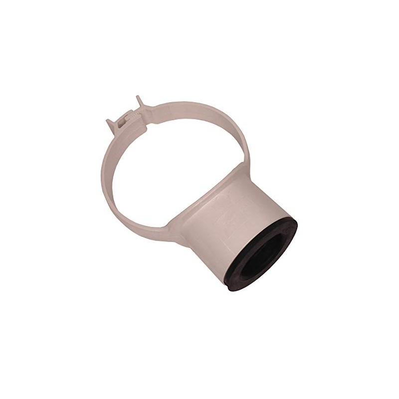 Floplast Soil Pipe White Strap Boss with 40mm Rubber Boss