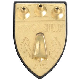 OOK 55006 Shield Design Picture Hangers, Reusable Art Hooks, Brass, 75lbs (1 Set)