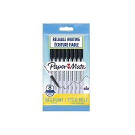 Paper:Mate Paper:Mate 045 Ballpoint Pen, Pack of 8, Black