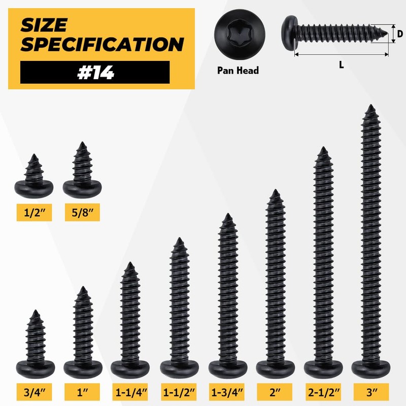 50-Pack #14 x 1 Torx Pan Head Sheet Metal Screws
