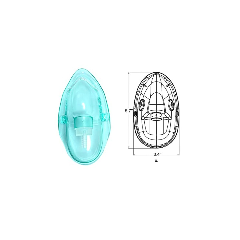 4 Pack Oxygen Mask for Face Adult with 6.6' Tube