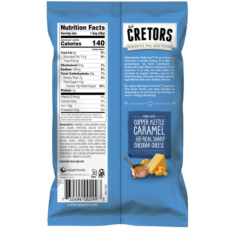 G.H. Cretors Cheese & Caramel Popcorn Mix (1 oz Bags