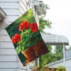 America Forever Red Geranium Pots House Flag, 28 x 40