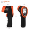 Infrared Thermometer, AP-985C-APP IR Thermometer Range -50℃～800℃, D:S=16:1, Non-Contact Gun,