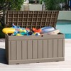Greesum 82 Gallon Resin Deck Box Large Outdoor Storage for