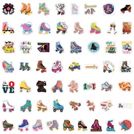 Roller Skating Stickers 100 Pack Laptop Stickers,Love Rollerblade Vinyl Waterproof Stickers for Water Bottles Skateboard Scrapbook Bike Computer,Phone,-Graffiti Stickers Pack for Teens Girls Kids