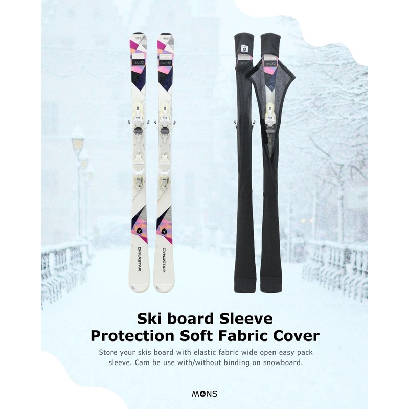 MONS Ski Knit Case Sole Cover Ski Case with Brake