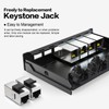 PBAEGAV Patch Panel 6 Port 0.5U with Inline Cat7 Keystone