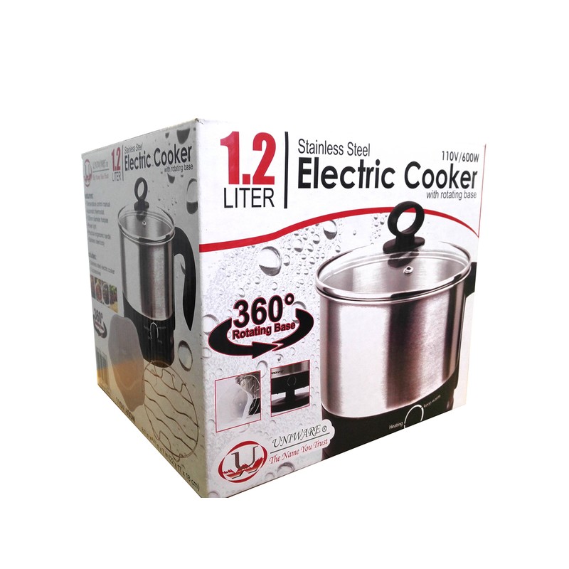 70019 Uniware 1.2 Liter Stainless Steel 304 Electric Cooker With