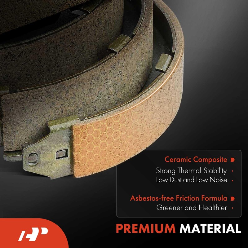 A-Premium Rear Brake Shoes Set Compatible with Toyota Yaris 2019-2020,
