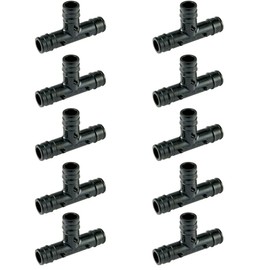 TMKOOL 10 Pack Poly Cold Expansion PEX A Fitting 3/4 inch TEE Elbow for Pex A Pipe in Plumbing Corrosion Resistant ASTM F1960 (10pcs 3/4" Tee)