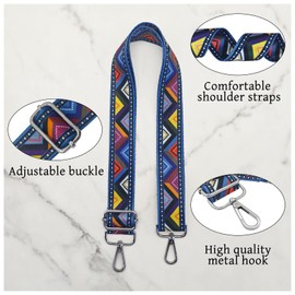 WisePoint Purse Strap, Guitar Strap for Purses Crossbody, Wide Shoulder Strap Crossbody Purse Strap, Adjustable Bag Strap (colorful)