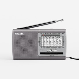 XHDATA D219 Small Portable Radio, Short Wave Radio, FM AM SW Wide FM Compatible, Disaster Prevention Radio, 11 Bands, Stereo, High Sensitivity DSP, Pocket Radio, Easy Operation, Japanese Instruction