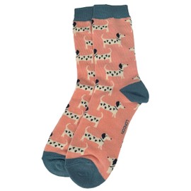 Purple Possum® Socks Dog Print LadiesPink Blue Soft Bamboo Cotton Blend Dogs Sock Gift Idea One Size