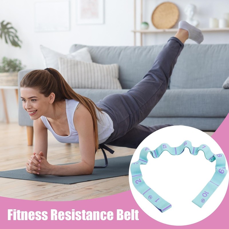 Yoga Strap with Loops, 10 Loops Leg Stretcher Belt, Strength