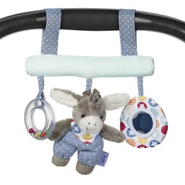 Sterntaler Pram Toy with Rattle & Velcro Fastener for Hanging, Suitable for Babies from Birth, Multicoloured