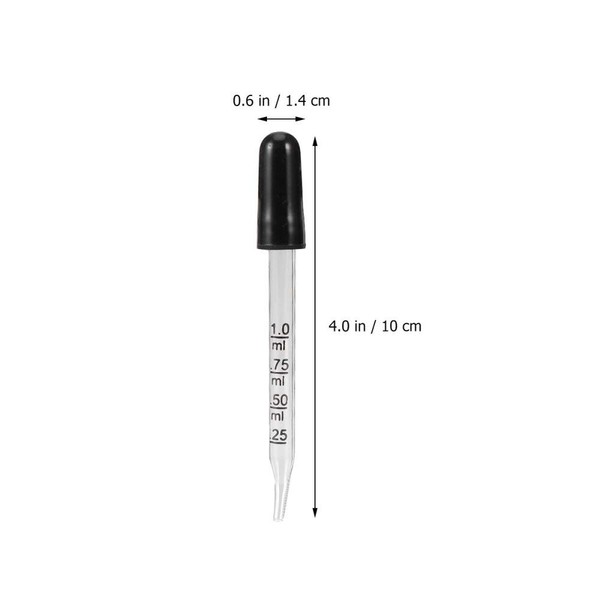 Glass Dropper 10 PCS Eye Dropper for Essential Oils,Straight-Tip Calibrated