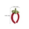 Gatuida 3pcs Cute Strawberry Headbands for Women Soft Fleece Hair