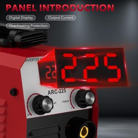 YesRight 225A Welding Machine 110V/220V Portable Stick Welder with Synergic Control, Small Welder Machine with Hot Start Arc force for Home DIY Handicrafts Maintenance