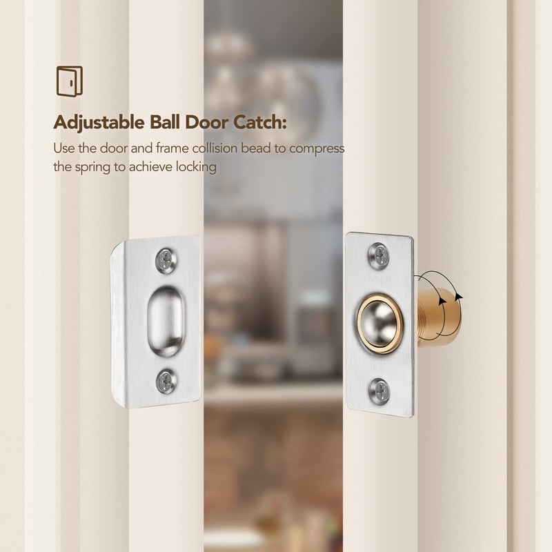 Ravinte Adjustable Ball Door Catch, Closet Ball Bearing Door Latch,